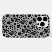 落ちた離れパターン黒のグレー iPhoneケース (裏面横)