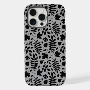 落ちた離れパターン黒のグレー iPhone 15 PRO MAXケース