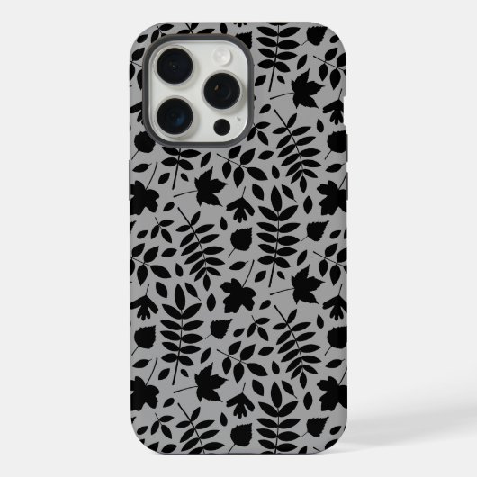 落ちた離れパターン黒のグレー iPhoneケース (裏面)