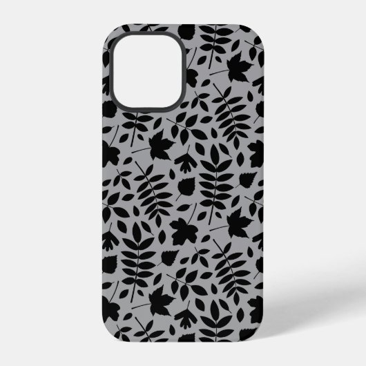 落ちた離れパターン黒のグレー iPhoneケース (裏面)