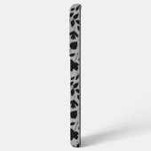 落ちた離れパターン黒のグレー SAMSUNG GALAXYケース (裏面横)