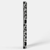 落ちた離れパターン黒のグレー SAMSUNG GALAXYケース (右側面)