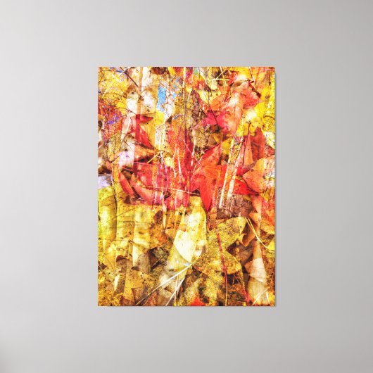 落ちた離れ抽象芸術 キャンバスプリント (正面)