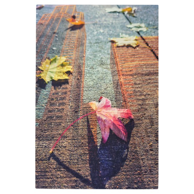 落ちた離れ抽象芸術 メタルプリント (正面)