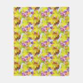 落ちた離れ水の色 フリースブランケット (正面)