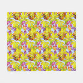 落ちた離れ水の色 フリースブランケット (正面(横))