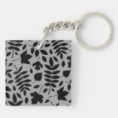 落ちた離れLGパターンブラックオングレー キーホルダー (裏面)