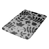 落ちた離れLGパターンブラックオングレー バスマット (アングル)