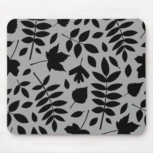 落ちた離れLGパターンブラックオングレー マウスパッド (正面)