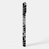 落ちた離れLGパターンブラックオングレー iPhoneケース (右側面)