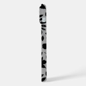 落ちた離れLGパターンブラックオングレー iPhoneケース (左側面)