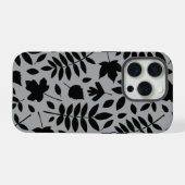 落ちた離れLGパターンブラックオングレー iPhoneケース (裏面横)
