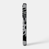 落ちた離れLGパターンブラックオングレー iPhoneケース (左側面)