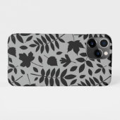 落ちた離れLGパターンブラックオングレー iPhoneケース (裏面横)