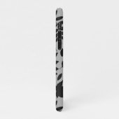 落ちた離れLGパターンブラックオングレー iPhoneケース (左側)