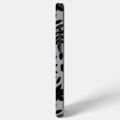 落ちた離れLGパターンブラックオングレー iPhoneケース (左側面)