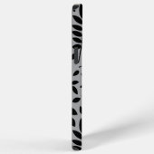 落ちた離れLGパターンブラックオングレー iPhoneケース (右側面)