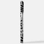 落ちた離れLGパターンブラックオングレー iPhoneケース (右側面)