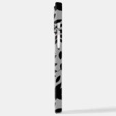 落ちた離れLGパターンブラックオングレー iPhoneケース (左側面)