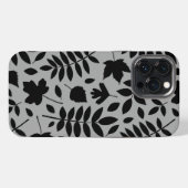 落ちた離れLGパターンブラックオングレー iPhoneケース (裏面横)