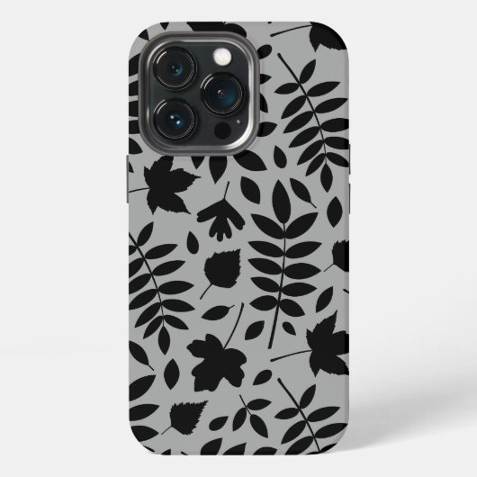 落ちた離れLGパターンブラックオングレー iPhoneケース (裏面)