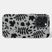 落ちた離れLGパターンブラックオングレー iPhoneケース (裏面横)