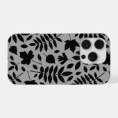 落ちた離れLGパターンブラックオングレー iPhoneケース (裏面横)