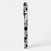 落ちた離れLGパターンブラックオングレー iPhoneケース (左側面)