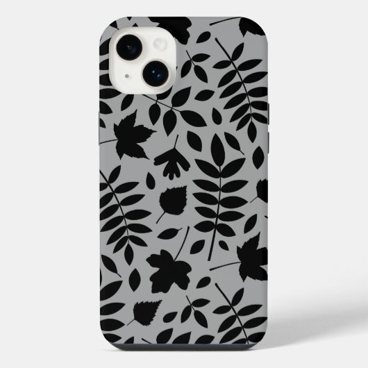 落ちた離れLGパターンブラックオングレー iPhoneケース (裏面)