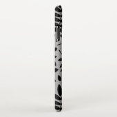 落ちた離れLGパターンブラックオングレー iPhoneケース (右側)