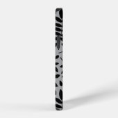 落ちた離れLGパターンブラックオングレー iPhoneケース (右側面)