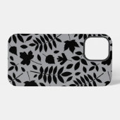 落ちた離れLGパターンブラックオングレー iPhoneケース (裏面横)