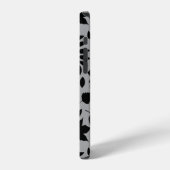 落ちた離れLGパターンブラックオングレー iPhoneケース (左側面)