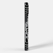 落ちた離れLGパターンブラックオングレー iPhoneケース (右側面)