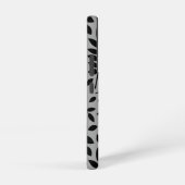 落ちた離れLGパターンブラックオングレー SAMSUNG GALAXYケース (右側面)