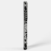 落ちた離れLGパターンブラックオングレー SAMSUNG GALAXYケース (右側面)