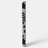 落ちた離れLGパターンブラックオングレー SAMSUNG GALAXYケース (左側面)