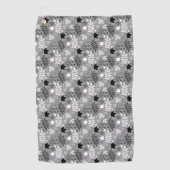 落ちた離れRPTパターン白黒オン灰色 ゴルフタオル (正面)