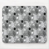 落ちた離れRPTパターン白黒オン灰色 マウスパッド (正面)