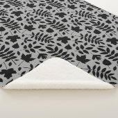 落ちた離れRPTパターン黒のグレー シェルパブランケット (3/4)