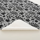 落ちた離れRPTパターン黒のグレー シェルパブランケット (3/4)