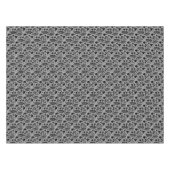 落ちた離れRPTパターン黒のグレー テーブルクロス (正面(横))