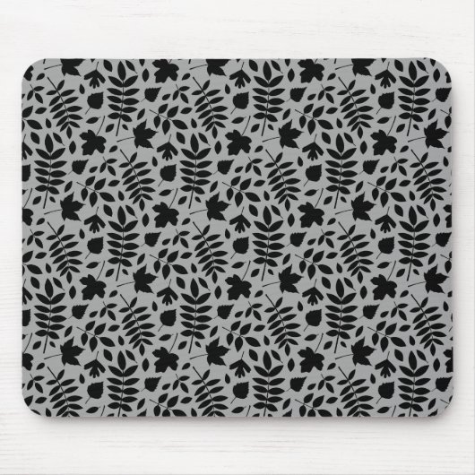 落ちた離れRPTパターン黒のグレー マウスパッド (正面)