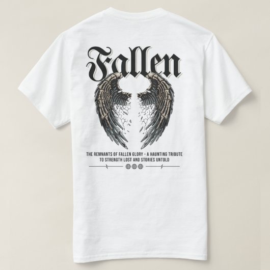 落ちた Tシャツ (デザイン裏面)
