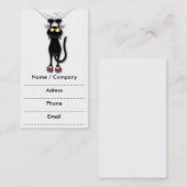 落ちているおもしろいの黒猫名刺 名刺 (正面/裏面)