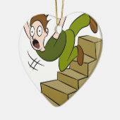 落ちている人一続きの階段 セラミックオーナメント (左)