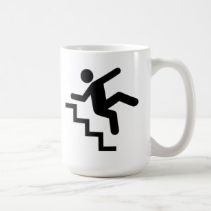 落ちている人階段 コーヒーマグカップ