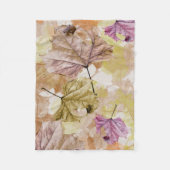 "落ちて"秋のひざかけ毛布を残します フリースブランケット (正面)