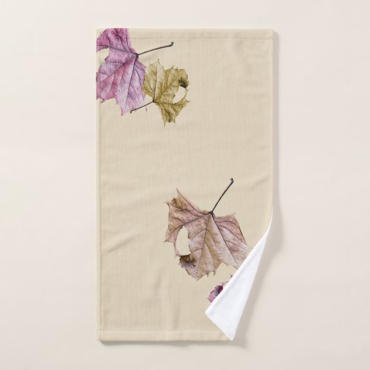 "落ちて"秋タオルセットを残します バスタオルセット (ハンドタオル)