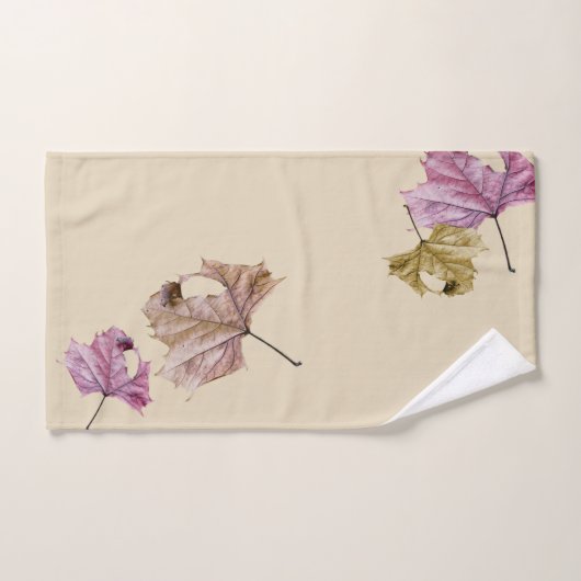 "落ちて"秋タオルセットを残します バスタオルセット (ハンドタオル)